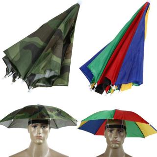 Foldable Umbrella Hat Caps Umbrella for Fishing Hiking Beach Camping H_1